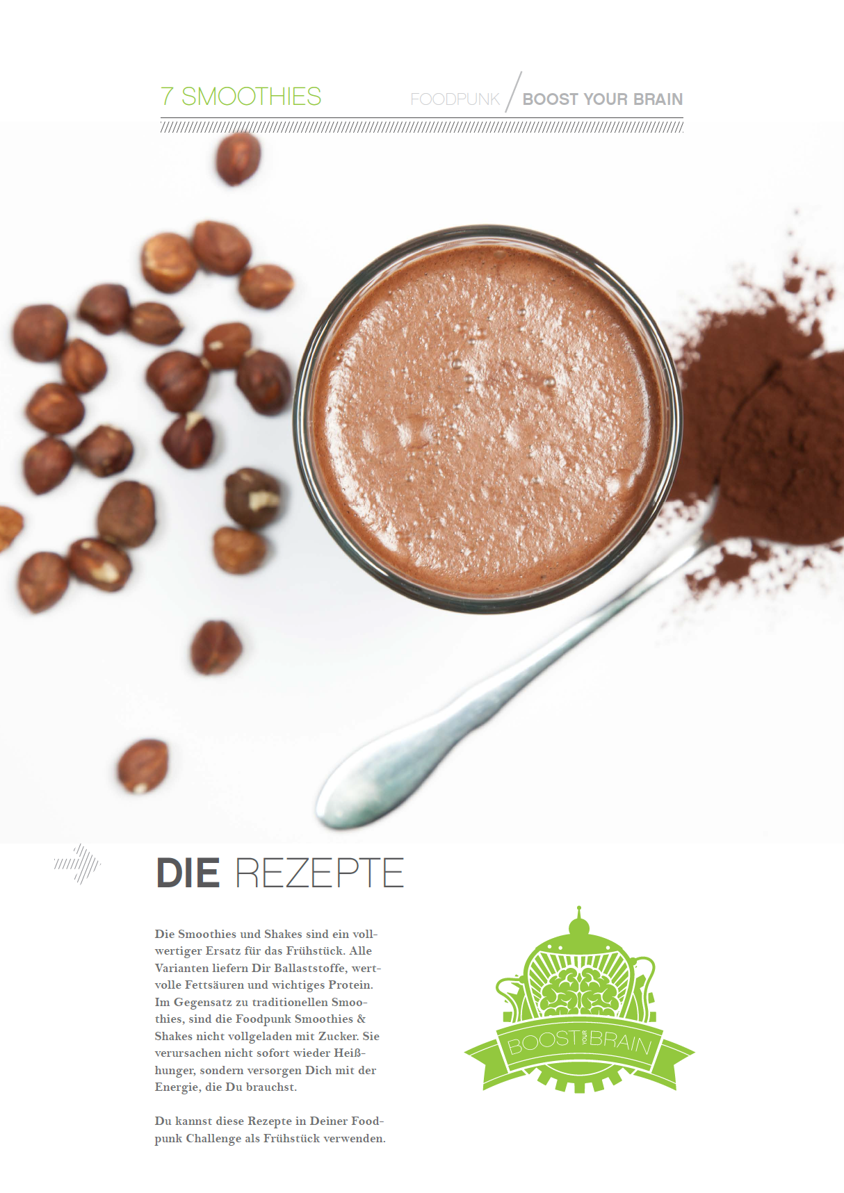 Smoothie Upgrade, Boost Your Brain 1700 kcal, 7 Rezepte für Smoothies & Shakes