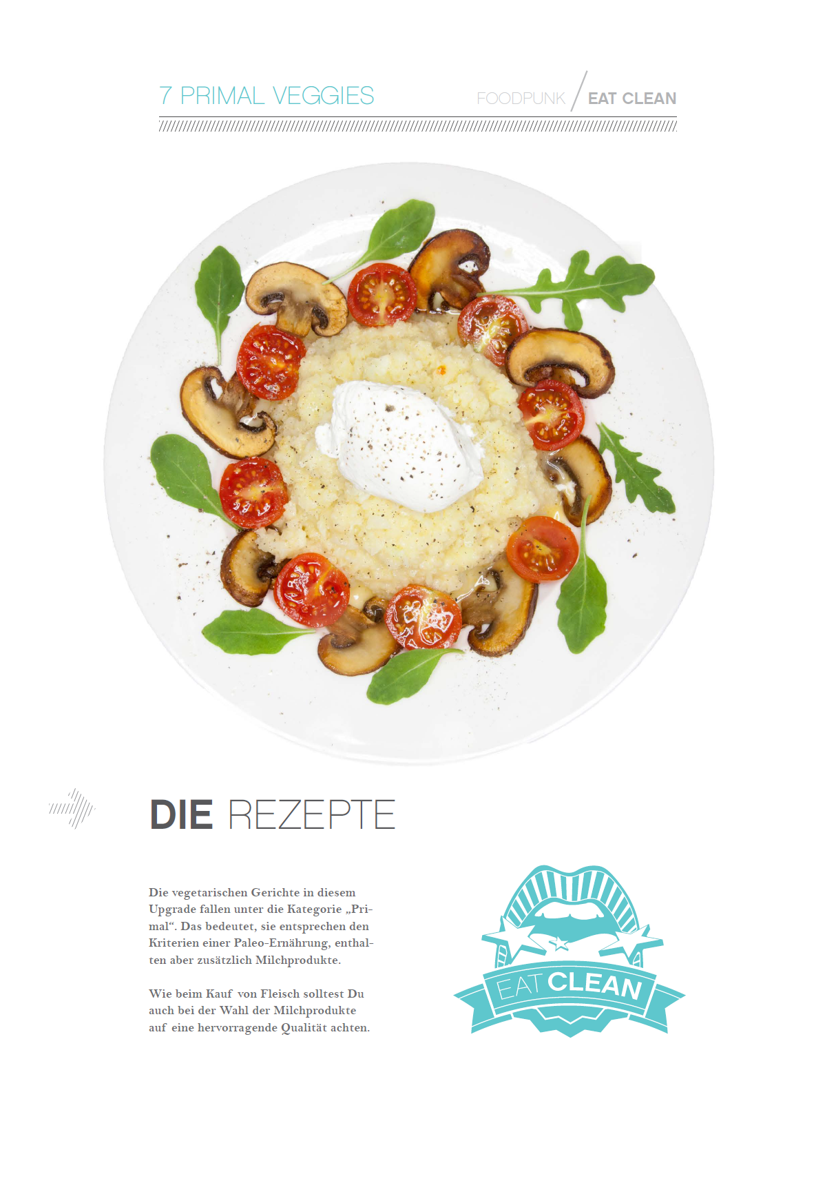 Primal Upgrade, Eat Clean 1700 kcal, 7 vegetarische Rezepte mit Milchprodukten