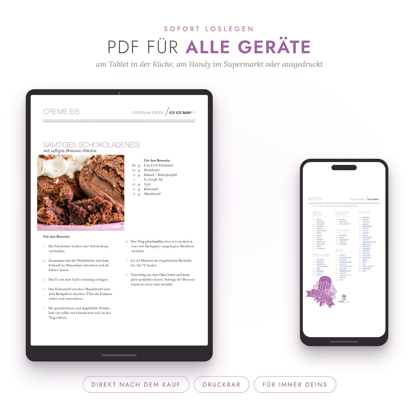 Das eBook als PDF auf Tablet und Handy – sofort nach dem Kauf verfügbar
