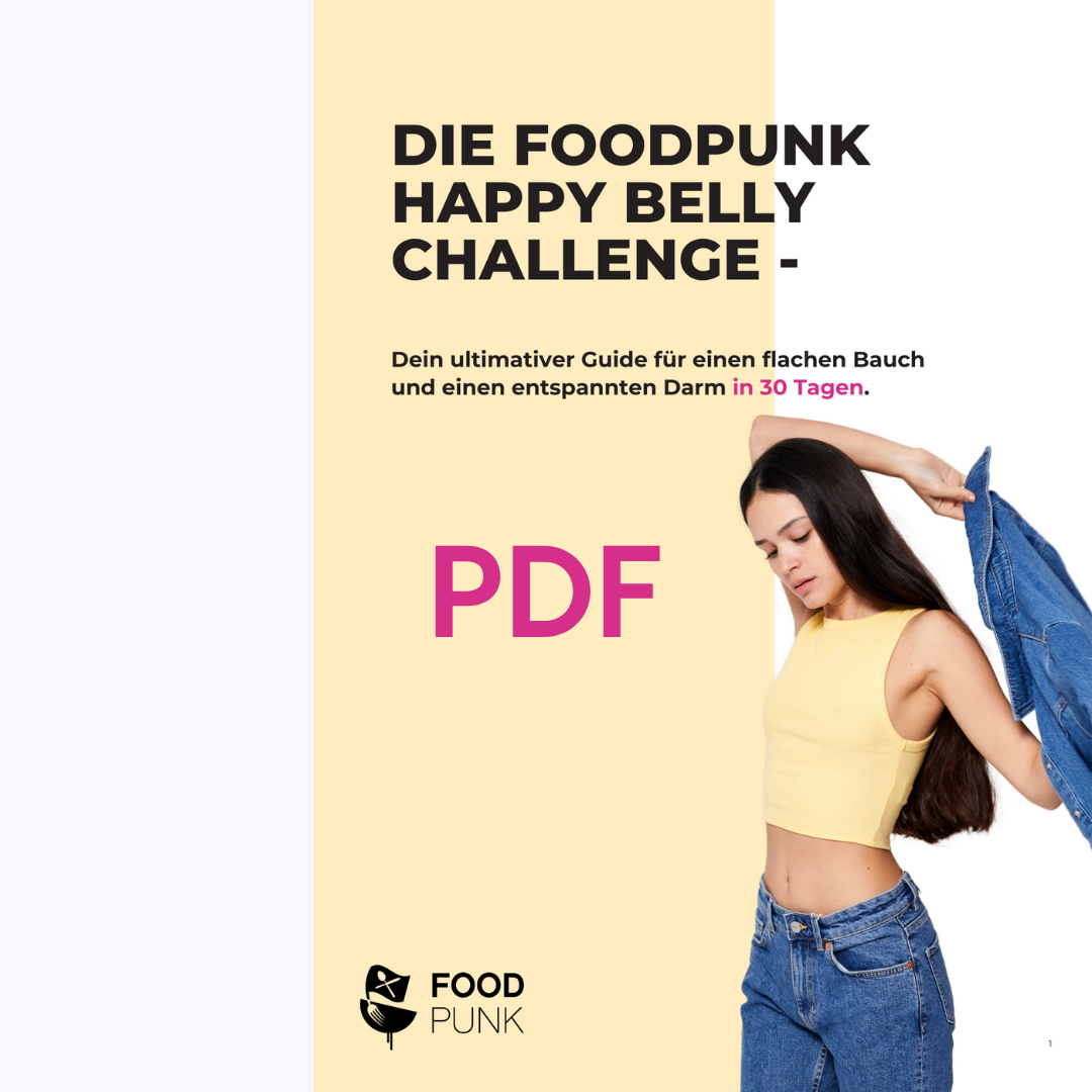 Happy Belly Challenge as a PDF – your gut feeling at its best. No app required. No subscription required.