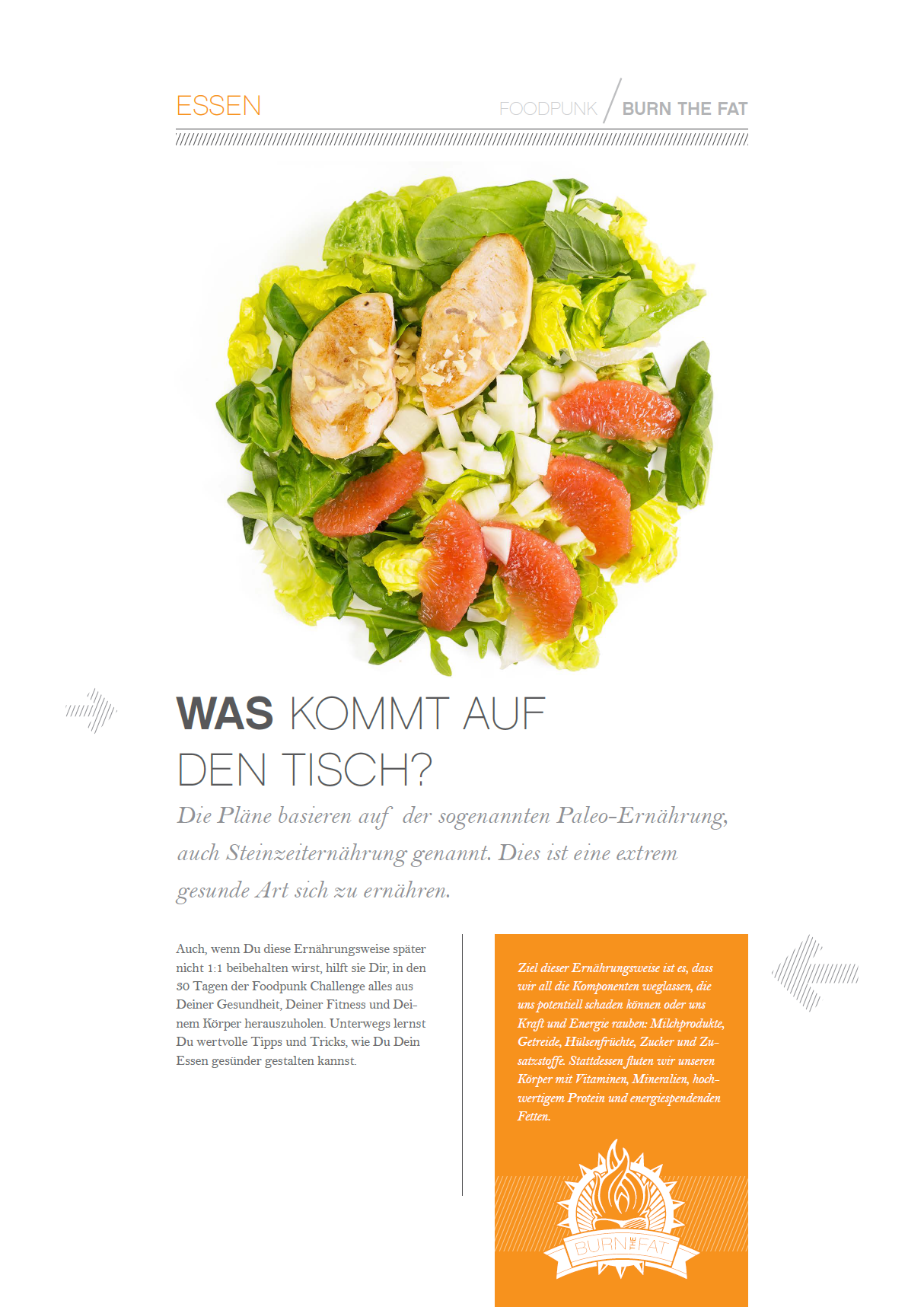Burn The Fat Challenge 1500 kcal, 30 Tage Low Carb Ernährungsplan