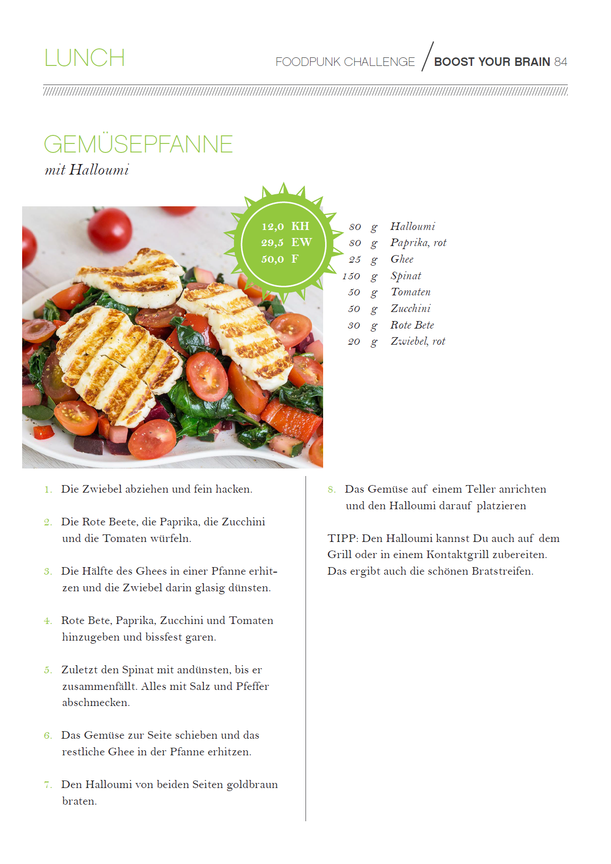 Boost Your Brain Veggie 2000 kcal, 30 Tage vegetarischer Keto Ernährungsplan