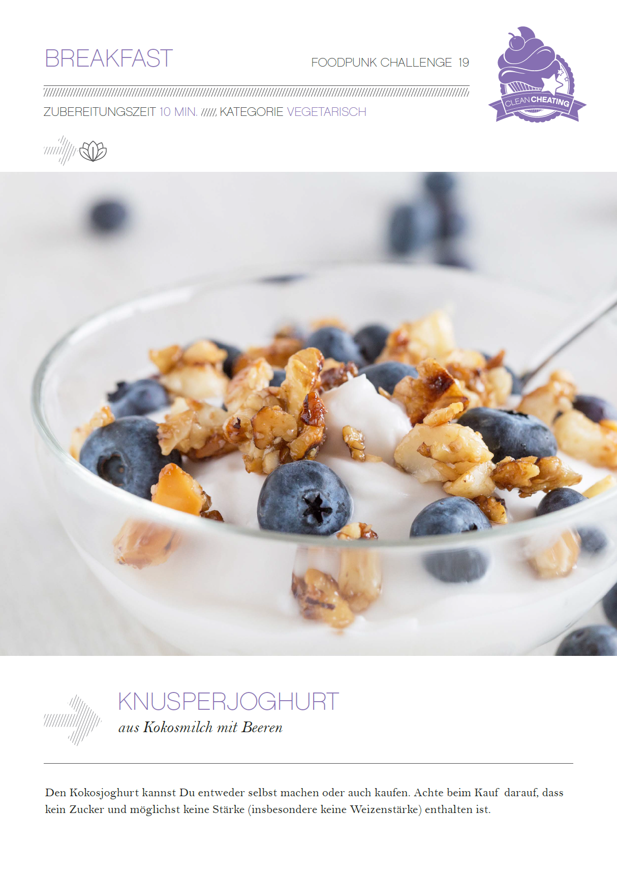 Clean Cheating 2000 kcal, 30 Tage Low Carb Ernährungsplan