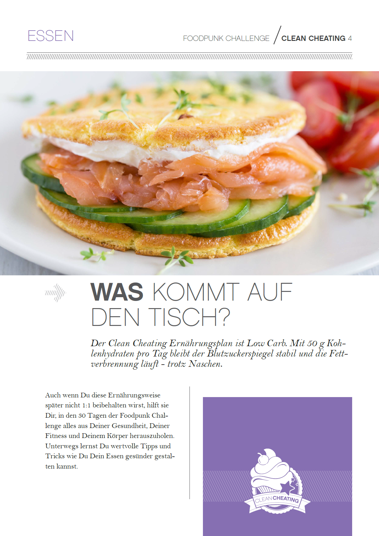 Clean Cheating 2000 kcal, 30 Tage Low Carb Ernährungsplan
