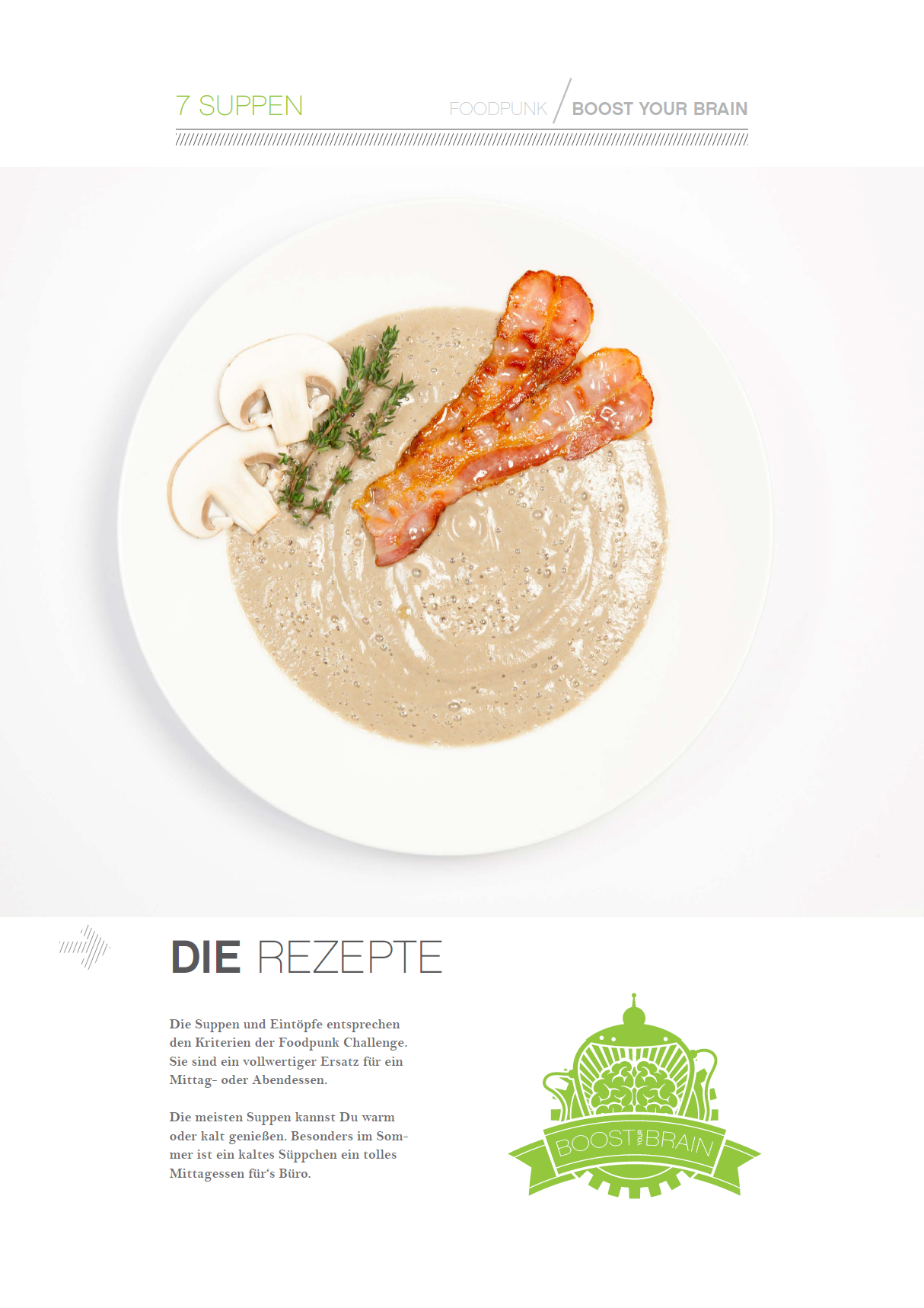 Suppen Upgrade, Boost Your Brain 1800 kcal, 7 Rezepte für Suppen & Eintöpfe